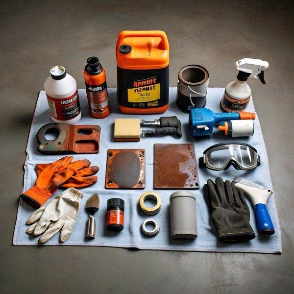  All the tools and materials required for fixing rusted out fenders.
