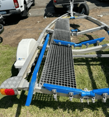 Prepping a boat trailer 