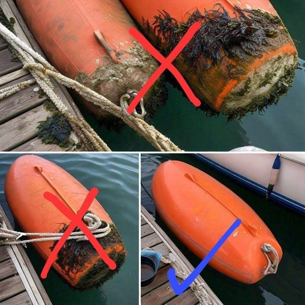 Cleaning of  boat fenders are necessary to increase their life.