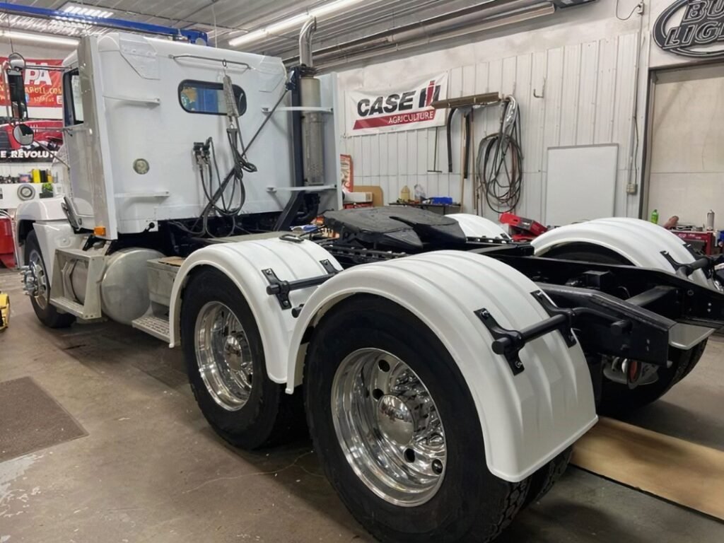 Truck with white quarter fenders