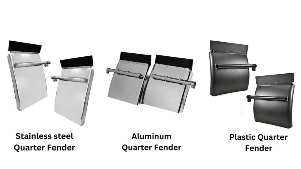 Types of Quarter Fenders-Stainless steel, Aluminum ,Plastic Quarter Fenders