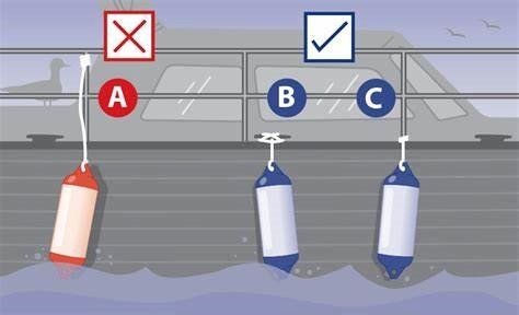 Best placement spots for tying rope boat fenders securely on a boat